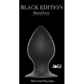 Чёрная анальная пробка Thick Anal Plug Large - 11,5 см.