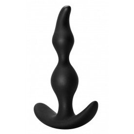 Чёрная анальная пробка Bent Anal Plug Black - 13 см.