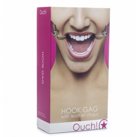 Розовый расширяющий кляп Hook Gag