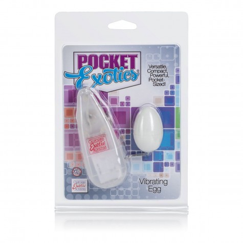 Круглое белое виброяйцо Pocket Exotics Vibrating Egg